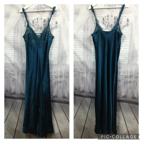 Victoria's Secret Other - Vintage Victoria’s Secret Gold Label Blue Nightgown L